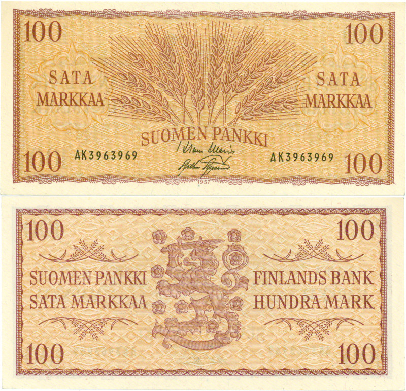 100 Markkaa 1957 AK3963969 kl.8
